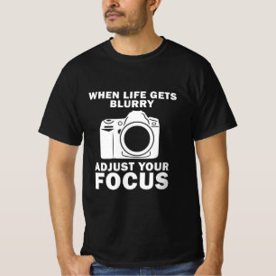 Camiseta Fotógrafo Ajuste Seu Foco