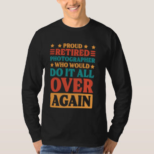 Camiseta Fotógrafo aposentado por amor à fotografia