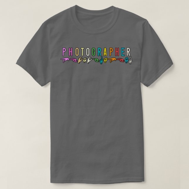 Camiseta Fotógrafo ASL (Frente do Design)