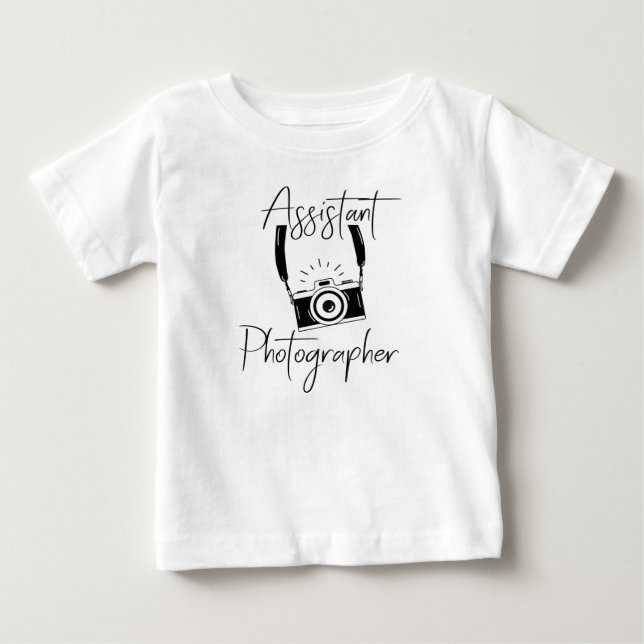 Camiseta Fotógrafo Assistente Ajudante da Mamãe (Frente)