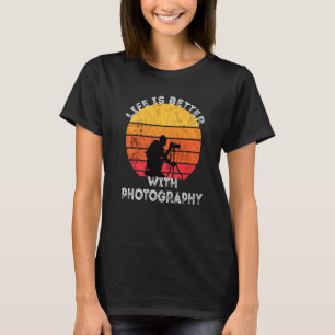 Camiseta Fotógrafo Câmera Fotografia Retro Vintage Sóis