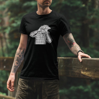 Camiseta Fotógrafo com caricatura de câmara de espião vinta