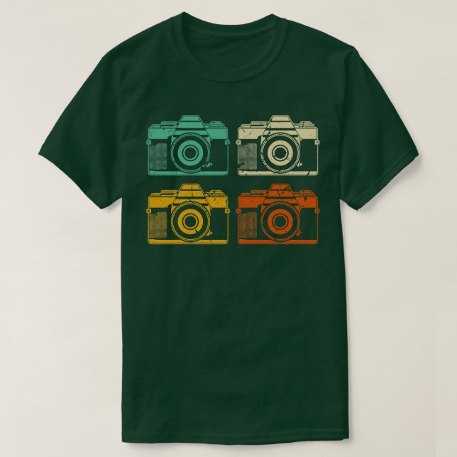 Camiseta Fotógrafo da câmera retrorreflectora (Frente do Design)