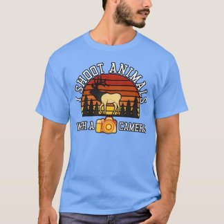 Camiseta Fotógrafo da Vida Selvagem Eu Fotografio Animais C