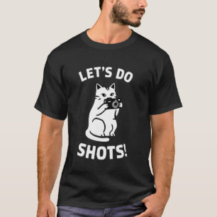 Camiseta Fotógrafo de Gato Engraçado Vamos Fazer Fotos Foto