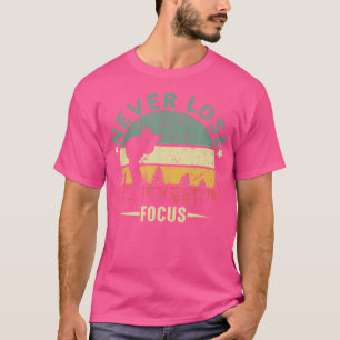 Camiseta Fotógrafo Engraçado Câmera Nunca Perde o Foco Foto