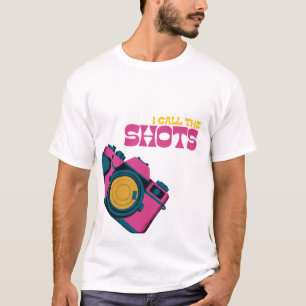 Camiseta Fotógrafo Engraçado Eu Chamo Os Disparos Câmera Re