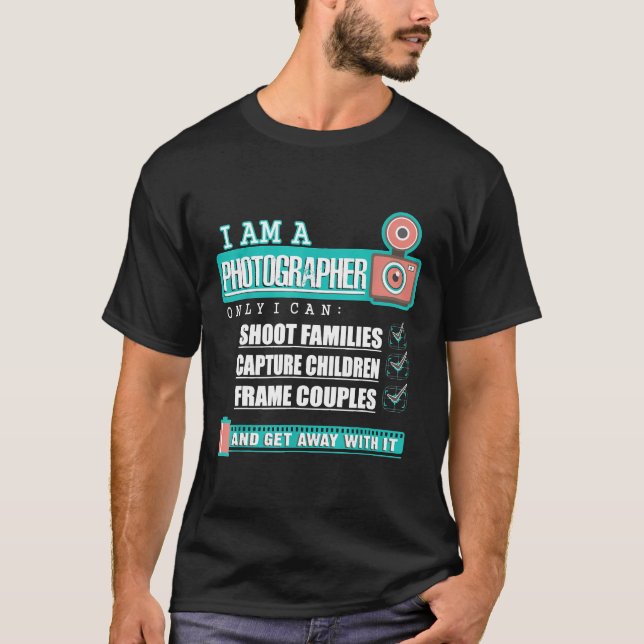 Camiseta Fotógrafo Engraçado Presente Na Camera Camera Love (Frente)