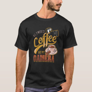 Camiseta Fotógrafo Fotografador Fotografia Camada Café