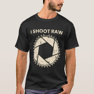 Camiseta Fotógrafo I Shoot Raw Camera Bezel