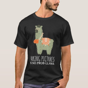 Camiseta Fotógrafo Tirando Fotos Não É Prob-Lhama Fotografi