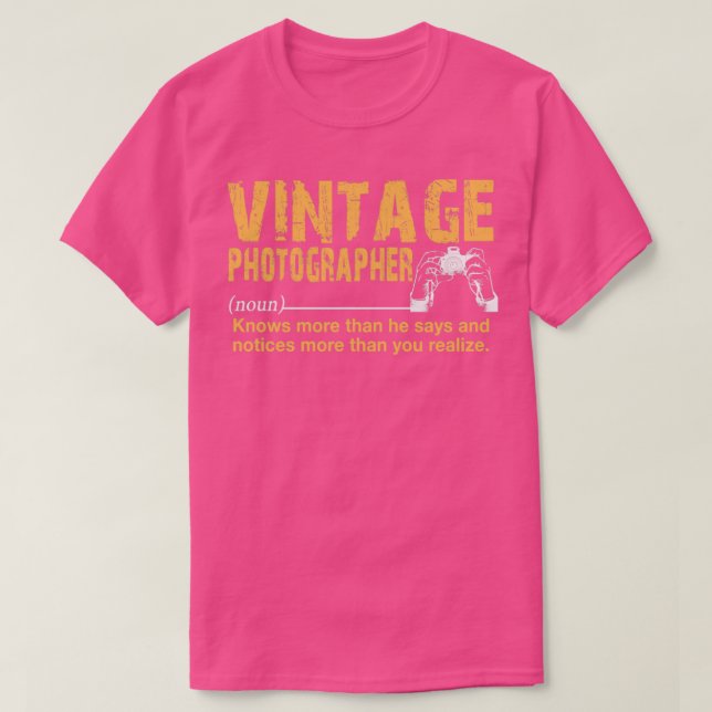 Camiseta Fotógrafo Vintage (Frente do Design)
