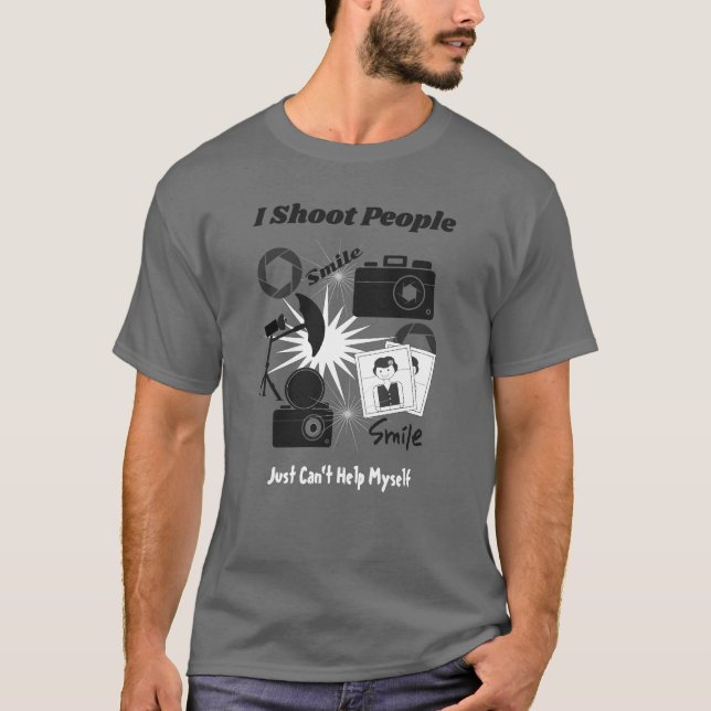Camiseta Fotógrafos divertidos por temas de fotografia (Frente)