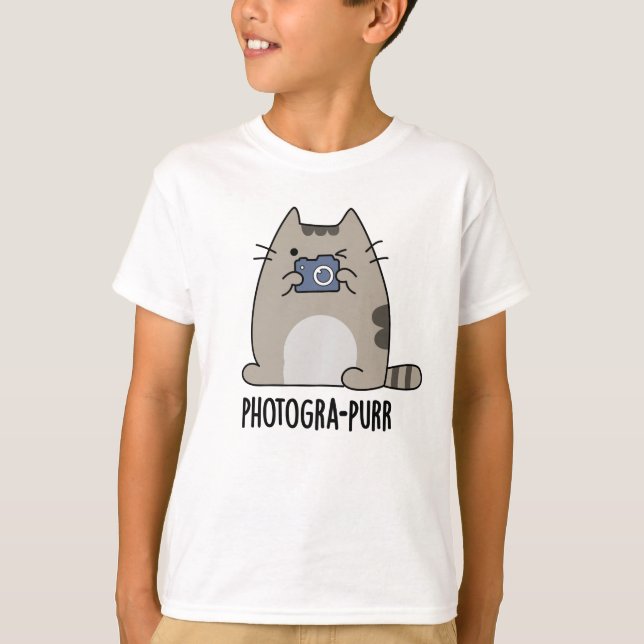 Camiseta Fotograh Purr, Fotógrafo Engraçado (Frente)