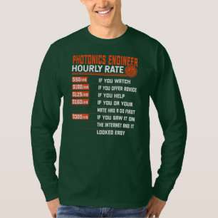 Camiseta Fotônicos de Engenharia de Fotônica de Taxa Horári