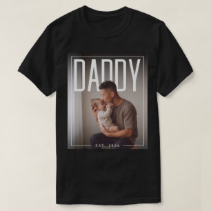 Camiseta FotoPop Papai Est Ano da Foto Personalizada
