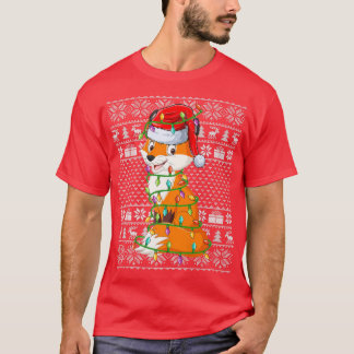 Camiseta Fotos Amante de os animais Santa Hat Feia De Natal