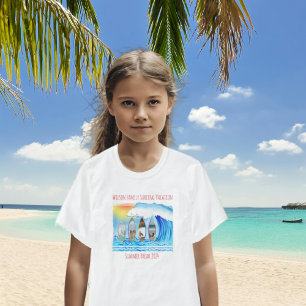 Camiseta Fotos da família Surfing Coastal Summer Break