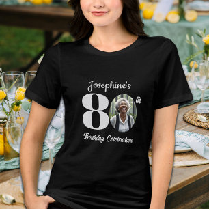 Camiseta Fotos de Convidados para Aniversário de 80 Anos