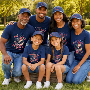 Camiseta Fotos de família de 4 de julho personalizadas para