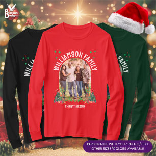 Camiseta Fotos de família de NATAL combinando