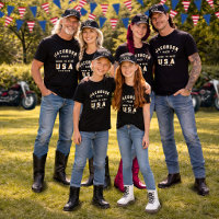 Fotos de Família do Dia 4 de Julho Personalizadas 