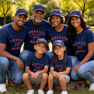 Camiseta Fotos de Família do Dia 4 de Julho Personalizadas