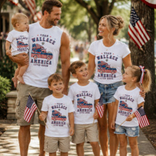 Camiseta Fotos de família do dia 4 de julho personalizadas 