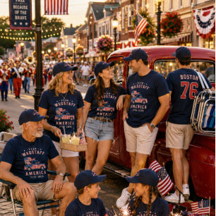 Camiseta Fotos de família do dia 4 de julho personalizadas 