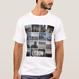 Camiseta Fotos de Mosaico Lisboa, Portugal