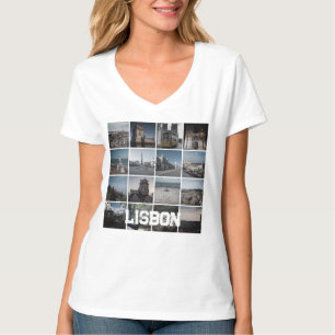 Camiseta Fotos de Mosaico Lisboa, Portugal