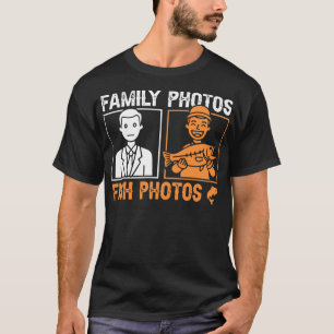 Camiseta Fotos Engraçadas de Peixes de Pescador Irônico de 
