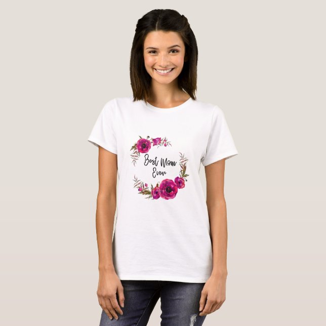 Camiseta Fotos Florais De Fúchsia Rosa Feias Fuselares Fuse (Frente Completa)