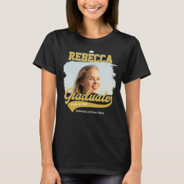 Camiseta Fotos Personalizadas de Graduado Universitário For