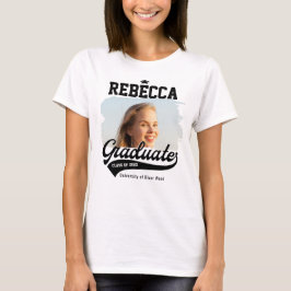 Camiseta Fotos Personalizadas de Graduado Universitário For