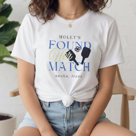Camiseta Found Her Match Pickleball Sporty Bachelorette