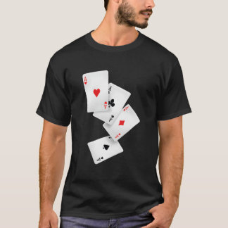 Camiseta Four Aces Poker Pro Lucky Player Winner Hand