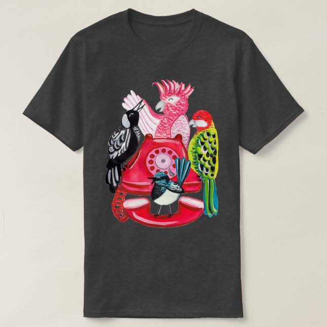 Camiseta Four Calling Birds 12 Days of Christmas Pink  (Frente do Design)