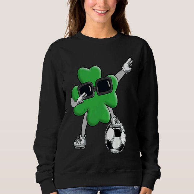Camiseta Four Leaf C Soccer Patrick's Day Lucky Day (Frente)