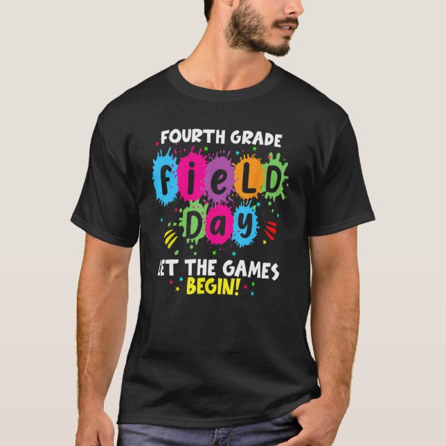 Camiseta Fourth Grade Field Day 2023 Let The Games Begin Te (Frente)