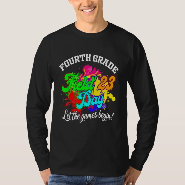 Camiseta Fourth Grade Field Day 2023 Let The Games Begin Te (Frente)