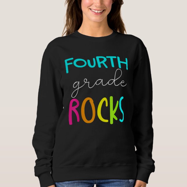 Camiseta Fourth Grade Rocks  Team 4th Grade Teacher 2 (Frente)