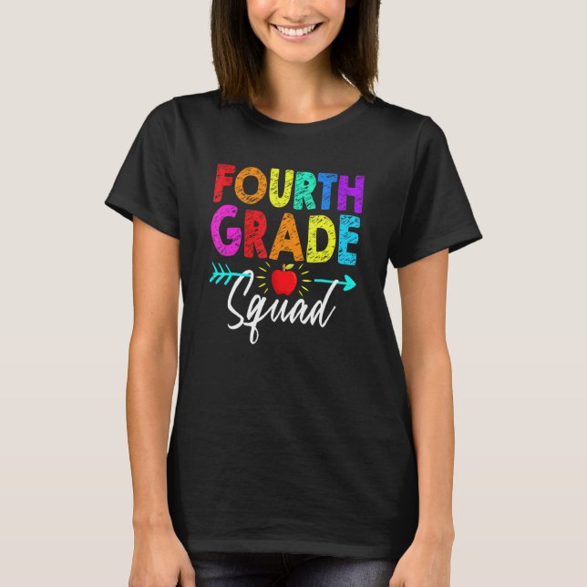 Camiseta Fourth Grade Squad 4th Teacher Student Team Back T (Frente)