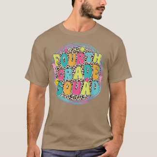 Camiseta Fourth Grade Squad Back To School Leopard Boys Gir