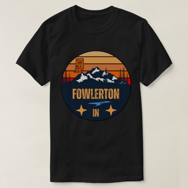 Camiseta Fowlerton, Indiana (Frente do Design)