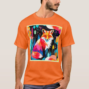 Camiseta Fox Abstrato Art Colorida
