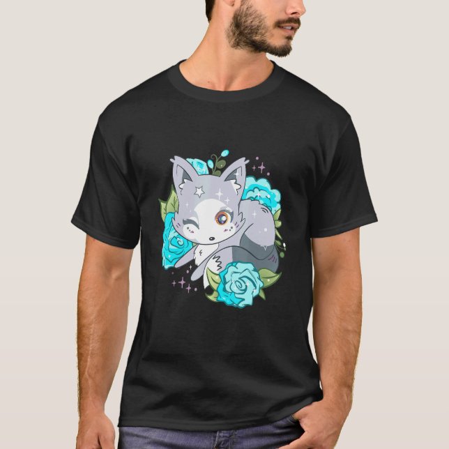 Camiseta Fox Adorável Da Raposa Árctica Piscar os olhos Ant (Frente)