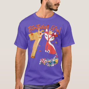 Camiseta Fox Amante de os animais Birthday Rapariga Raposa