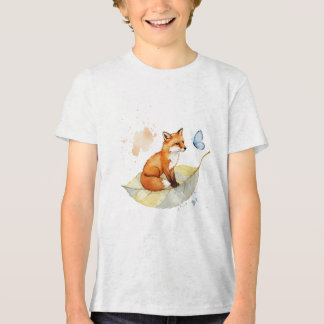 Camiseta  Fox and a butterfly 