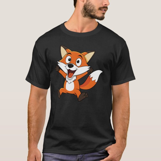 Camiseta Fox animada e animada Fox (Frente)